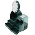 thumbnail image 1 of Tabletop LED Fan Makeup Storage Box Green Cosmetic Storage Display Case, 1 of 8