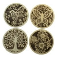 thumbnail image 1 of Tabletop Laser Cut Coasters Wood Wooden Set Of 4 Er67582, 1 of 4