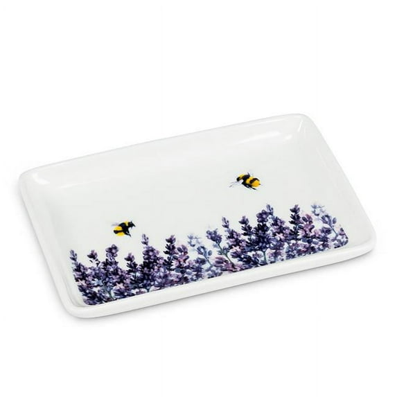 Tabletop Lavender & Bees Rectangle Plate Ceramic Summer Flowers 27Provence-Rect
