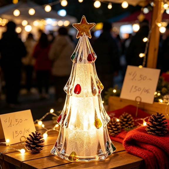 Tabletop Light Up Christmas Tree, Battery Operated Christmas Nightlight Xmas Decor for Table Fireplace Centerpiece Party Ornament, Christmas Decor Gift