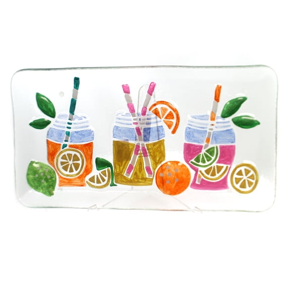 Tabletop Mason Jar Beverages Rectangle Glass Platter Glass Fusion 2020160973