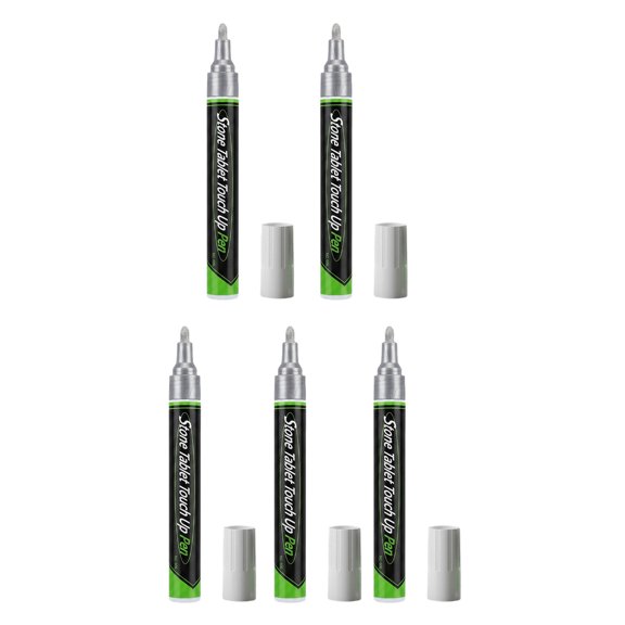 Tabletop Marker Set 5 Pack Stone Paint Pens for Countertop Detail Cover and Everyday Home Care Tasks, 15 cm at Home
