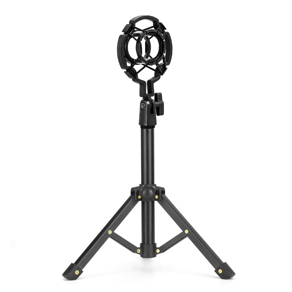 Tabletop Microphone Tripod Stand Desktop Mic Stand Metal Mic Tripod