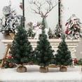thumbnail image 1 of Tabletop Mini Christmas Tree, 19.68 inch Artificial Desktop Christmas Tree with Burlap Base, Miniature Pine Christmas Tree Perfect for Christmas Home, Party Decorations, 1 of 10