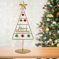 thumbnail image 1 of Tabletop Mini Christmas Tree,Artificial Tabletop Christmas Tree with Lights,Tabletop Metal Christmas Tree Wrought Iron Ornament Display Stand Christmas Ornament,Desktop Decorations Mini Xmas Tree, 1 of 6