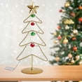 thumbnail image 1 of Tabletop Mini Christmas Tree,Artificial Tabletop Christmas Tree with Lights,Tabletop Metal Christmas Tree Wrought Iron Ornament Display Stand Christmas Ornament,Desktop Decorations Mini Xmas Tree, 1 of 6
