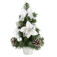 thumbnail image 1 of Tabletop Mini Christmas Tree with Clear LED Lights Table Decorative Christmas Tree Ornament Festival Party Home Table Decor Xmas Gifts(30, Silver), 1 of 5