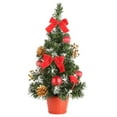 thumbnail image 1 of Tabletop Mini Christmas Tree with Clear LED Lights Table Decorative Christmas Tree Ornament Festival Party Home Table Decor Xmas Gifts(40cm, Red), 1 of 5