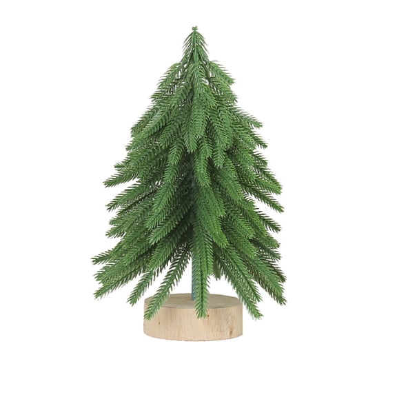 Tabletop Mini Christmas Trees PE 3 Sizes 4 Pieces Realistic Durable for Decoration Toy