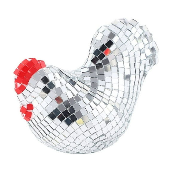 Tabletop Mirror Disco Ball,Chicken Shape Disco Balls,Cool Reflective Light Mirror Balls for for DJ Club Party, Disco Dancing Party Decoration,Home Decor Chicken Sculptures and Statues