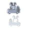 thumbnail image 1 of Tabletop Ornament Flexible Silicone Mold for Easters Decoration Eggs Transport Truck Embellishments Making Mold, 1 of 14