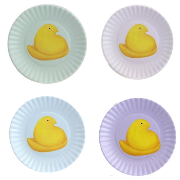 Tabletop Peeps "Paper" Plate Coasters 4 Pc Set Melamine Easter Decor Me0504