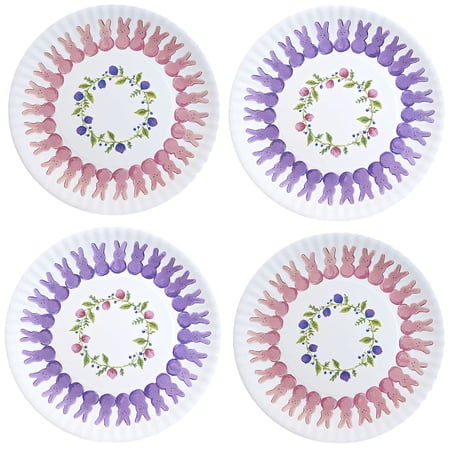 Tabletop Peeps "Paper" Plates Set/4 Dishwasher Safe Melamine Easter Me0499