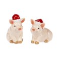 thumbnail image 1 of Tabletop Pig Salt & Pepper Set Ceramic Santa Hats Mx177526, 1 of 3