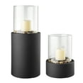 thumbnail image 1 of Tabletop Pillar Hurricane Candleholder with Decorative Pebble Base - Large, 1 of 5