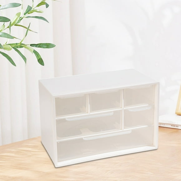 Tabletop Plastic Desk Organizer, 3 Tier Stackable Storage Drawers Cabinet,Small Size Box Caddy for Makeup Jewelry Mini Ornament, Desktop Drawer Organizer with 9 Clear Drawers, For Home Office
