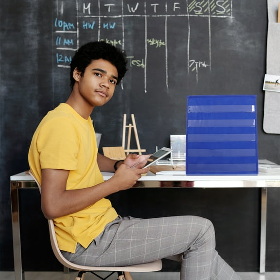 Tabletop Pocket Chart Card Display Case Anchor Chart Paper Holder Pocket Chart Stand Storage Pocket Chart for Pictures Pocket Chart Calendar Schedule Pocket Chart