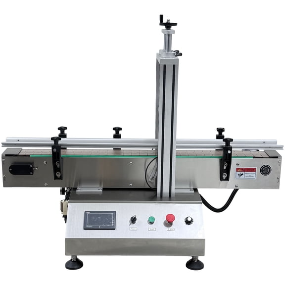 Tabletop Press-On Capping Machine 110V Automatic Conveyor 0.79-4.72in Cap Diameter