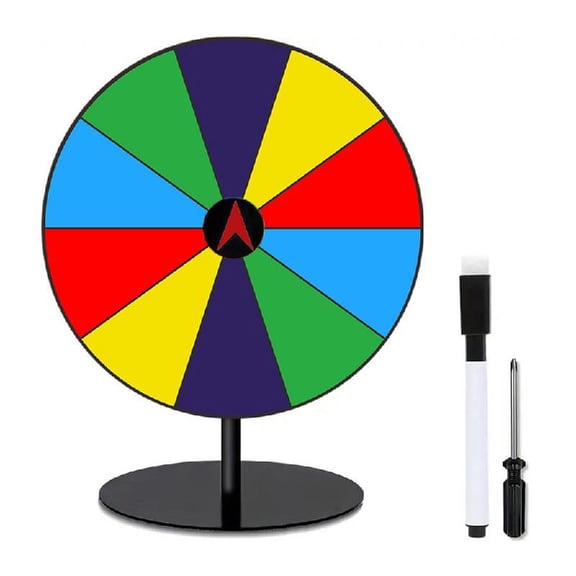 Tabletop Prize Wheel Turntable Erasable Draws Roulette Game for Parties Carnivals Classroom Activities