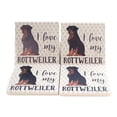 thumbnail image 1 of Tabletop Rottweiler Coasters Stone Cork Back Absorbent Ss73979, 1 of 2