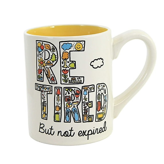 Tabletop Retired Bu Not Expired Mug Stoneware Simply Mud Relax Enjoy 6010401