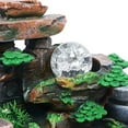 thumbnail image 1 of Tabletop Rockery Fountain Indoor Waterfall Bonsai Desktop Mini Rockery Water Fountain with LED Light, Home Office Bedroom Atomizing Humidifier Desk Décoration (Style3)…, 1 of 6