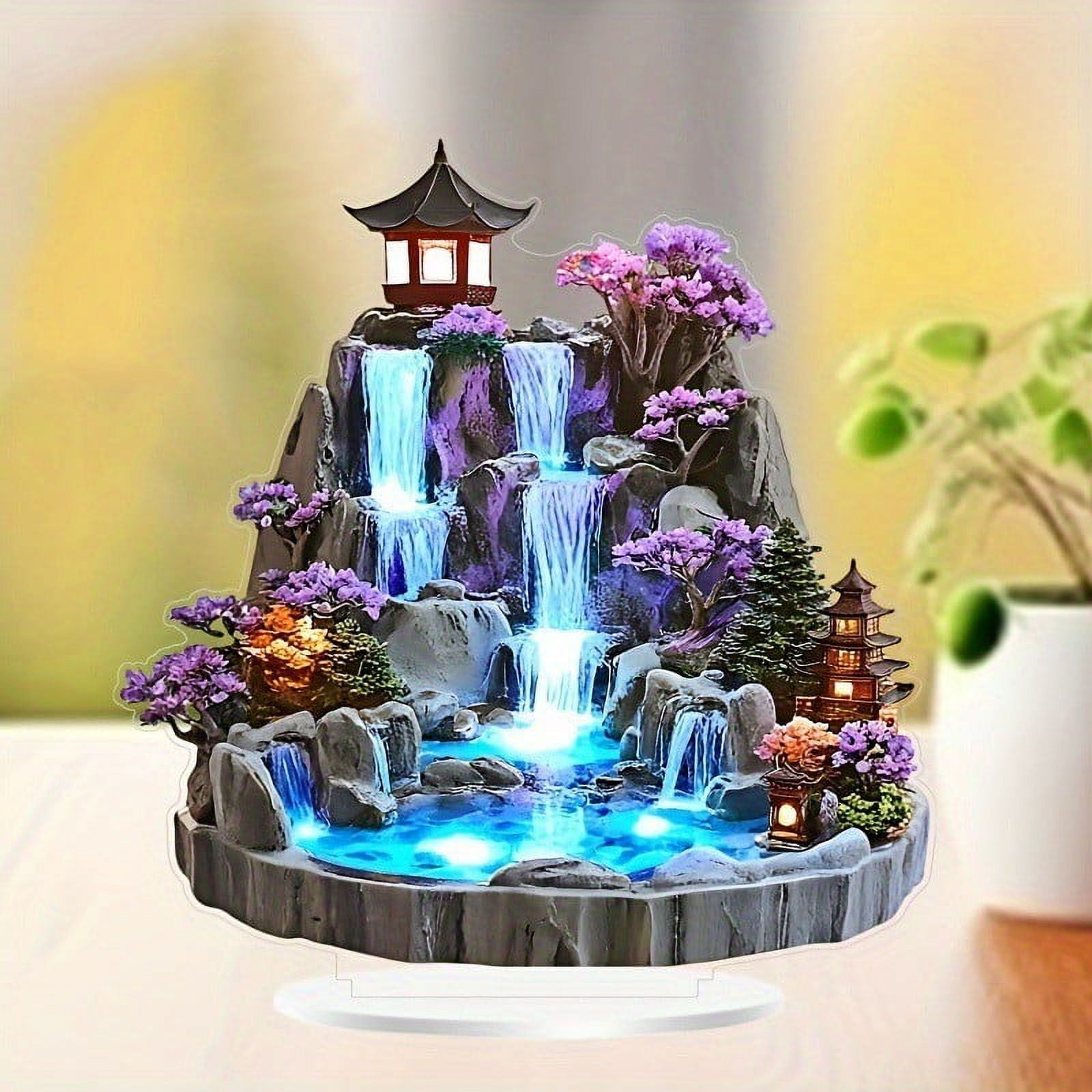 Tabletop Rockery Fountain Indoor Waterfall Bonsai Desktop Mini Rockery  Water Fountain Rockery Flowing Water Fountains Ornaments Living Room Feng  Shui Wheel Circulation 2D Flat Desktop Ornaments - Walmart.com