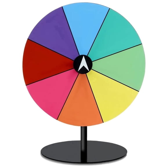 Tabletop Round Prize Wheel, Roulette Spin Wheel of Fortune for Home Parties Trade Show Carnival Events