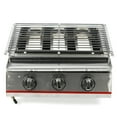 thumbnail image 1 of Tabletop 3 Burner Stainless Steel Barbecue Gas Grill with Side Burner Portable, 1 of 11