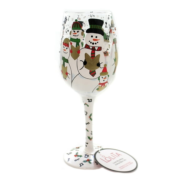 Tabletop Singing In The Snow Glass Lolita Christmas Wine Glass 6002980