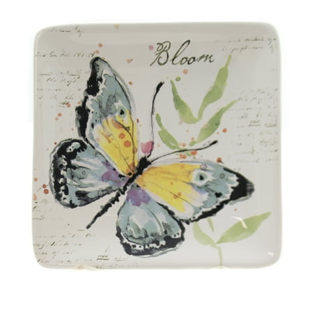 Tabletop Spring Meadows Canape Plates Ceramic Butterfly 26642 Bloom