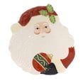 thumbnail image 1 of Tabletop Santa Plate Ceramic Ornament 10258, 1 of 2