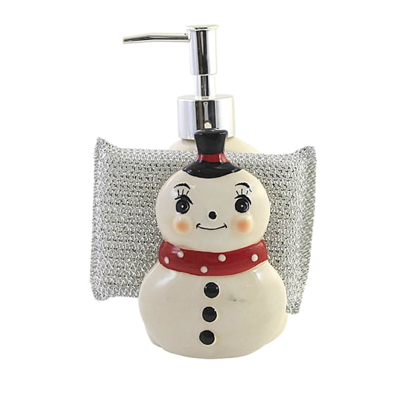 Tabletop Santa/Snowman Soap Dispenser Winter Christmas Sponge Tc00123 Snowman