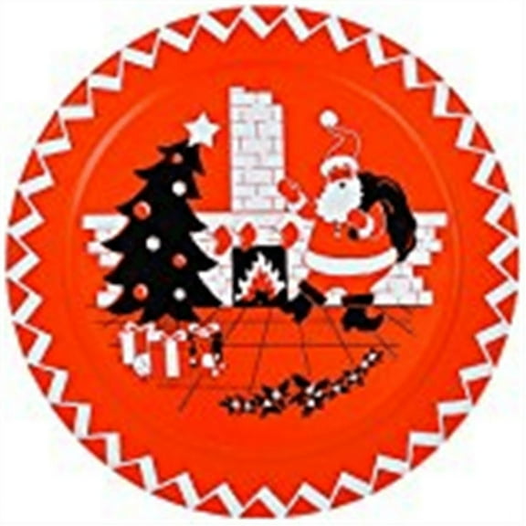 Tabletop Santa Tray Large Tin Christmas Fireplace Chimney Sf0010