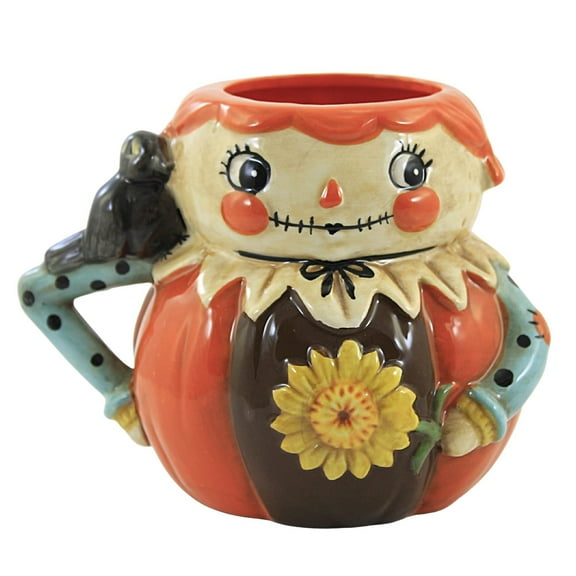 Tabletop Scarecrow Mug Ceramic Fall Scare Crow Drink H9375 Girl