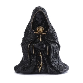 Tabletop Sculpture Black and Gold Reaper Halloween Indoor Decoration