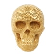 thumbnail image 1 of Tabletop Sculpture Gold Resin Beaded Skull Single Piece for Halloween Home Party Decor, 1 of 6
