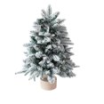 thumbnail image 1 of Tabletop Snowy Christmas Tree – 17.7in Mini PVC Christmas Decoration Tree for Holiday Scene Setup, Home Office Desk or Window Display, 1 of 5