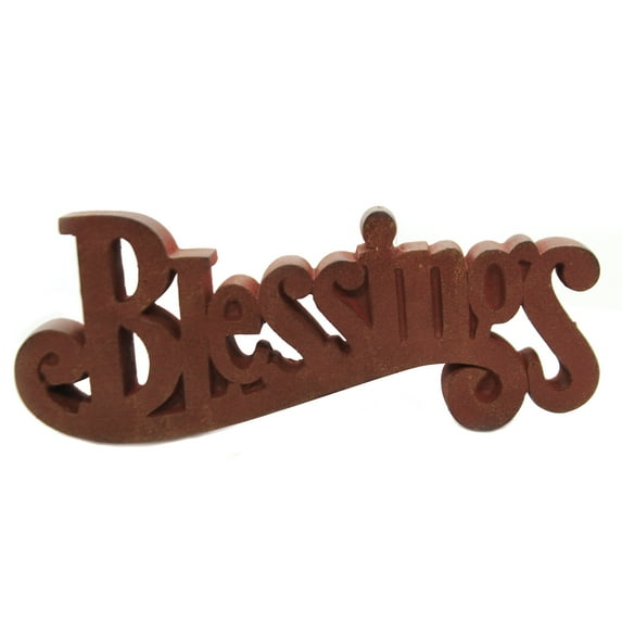Tabletop Thanksgiving Cutout Polyresin Fall Distressed 41234A Blessings