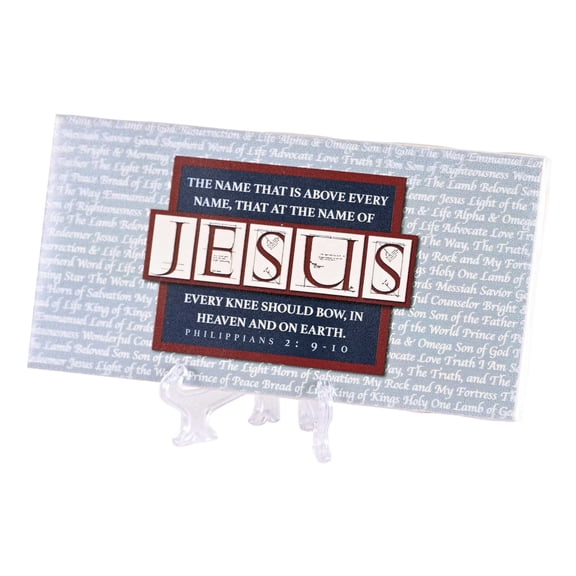 Dicksons TILE-2MIV Name Above Every Name Blue and Red 6 x 2 Inch Ceramic Tabletop Easel or Wall Hanging Subway Tile Sign