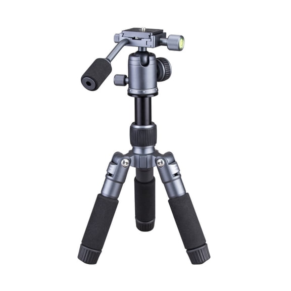 Tabletop Tripod Aluminum Alloy 5 Sections for Cameras 20Inch Height with Panning Handle and 360 Degree Rotation Head
