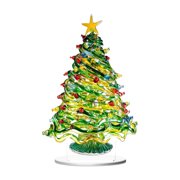 Tabletop Xmas Tree - 2D Flat Acrylic Christmas Tree Decoration,Mini Artificial Pine Tree Ornament,Holiday Party Centerpiece,Artificial Pine Tree for Home & office Decor,8.3 x 8.3in