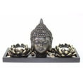 thumbnail image 1 of Tabletop Zen Buddha Lotus Tea Light Candle Holder Home Decor Relaxing Gift New, 1 of 5