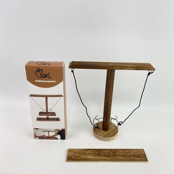 Tabletop games,Ring Toss Game for Adults, Hook and Ring Game, Swinging String Hook & Ring Tabletop Battle Game, Outdoor & Indoor Game