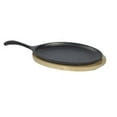 thumbnail image 1 of Tabletops Basic Essentials Pre Seasoned Cast Iron Cookware, 2 Piece 9.5" Oval Fajita Set (Wood Trivet), 1 of 4