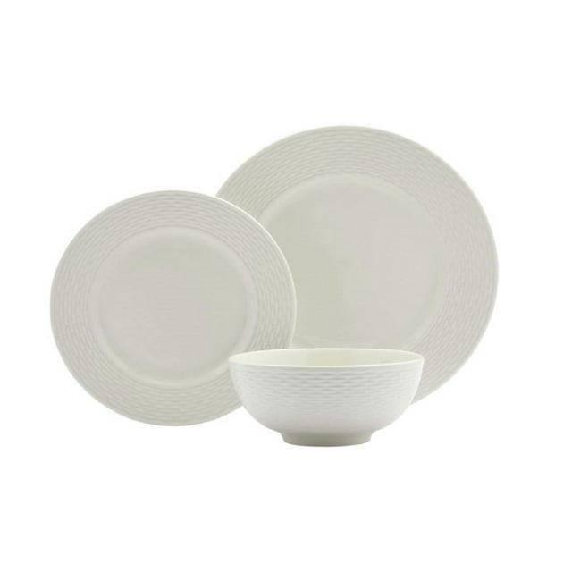 Tabletops Gallery Dubai 12Piece White Porcelain Dinnerware Set