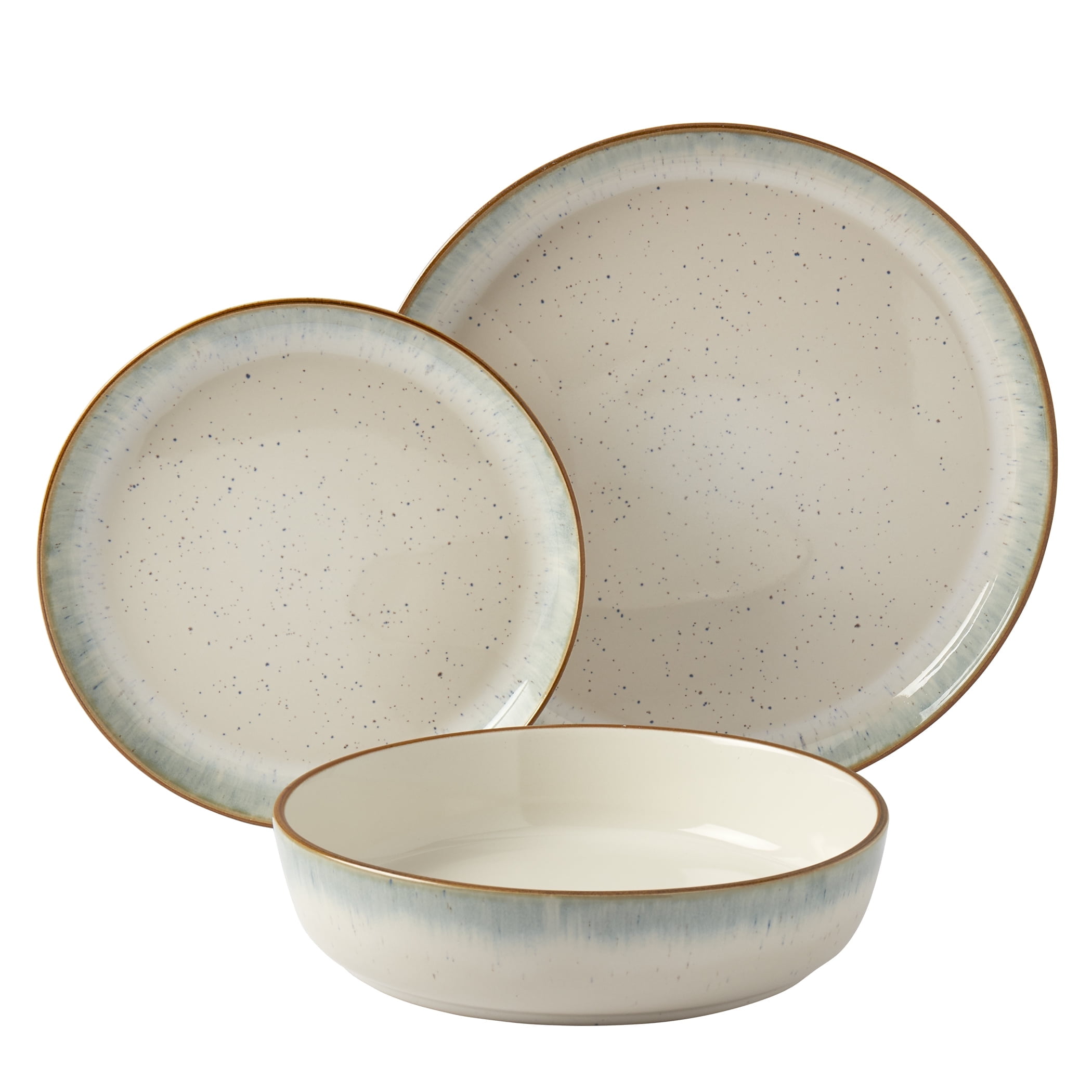 Hanover Sea 12-Piece Ceramic Dinnerware Set in Turquoise