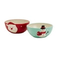 thumbnail image 1 of Tabletops Gallery 2-Piece Ceramic Small Bowls, Santa Claus & Snowman, 1 of 3