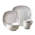 thumbnail image 1 of Tabletops Gallery Alec Square 16 Piece Dinnerware Set, Viney Pattern, 1 of 2