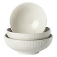 thumbnail image 1 of Tabletops Gallery Bloom 3 Piece Serving Bowl Set Embossed Bone White Porcelain Round Dinnerware Collection- Chip Resistant Scratch Resistant, 1 of 7